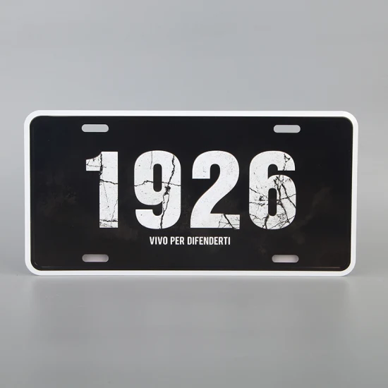 Placa de matrícula de coche de decoración, placa de aluminio grabada en relieve con logotipo personalizado, de metal para coche